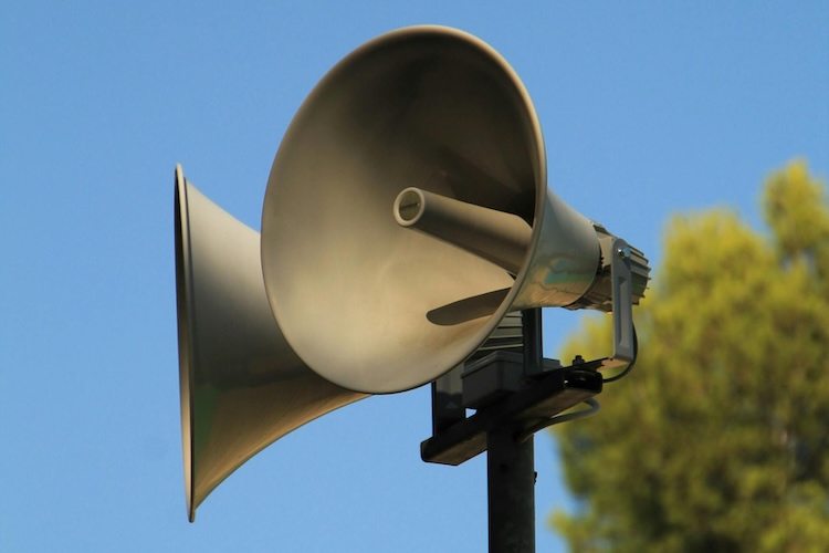 PA system installed outdoors at a Perth school