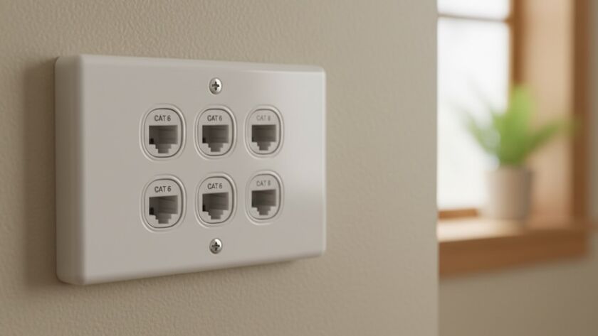 Cat6 data point in an Australian home